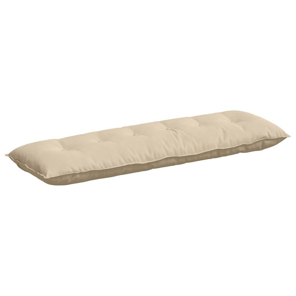 Cuscino per lo schienale Crema 160 x 50 cm Tessuto in microfibra