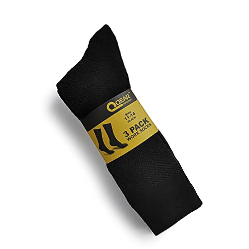 3PRS Pack Thermal Work Socks, Ddor-Free, Endurance Half Terry Crew Socks, Men/Women2