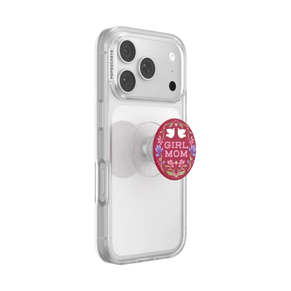 Image of PopSockets PopTop, Adhesive Phone Grip with Swappable Top, Mom - Girl Mom