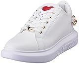 Love Moschino Damen Sneakerd.Gummi 40 Kalbsleder weiß Sneaker, EU