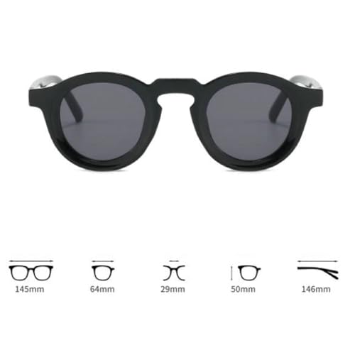 Round Sunglasses Women Men Punk Shades Retro Trending Sun Glasses Clear Lens Frame UV400 Female Fashion Sunglasses2