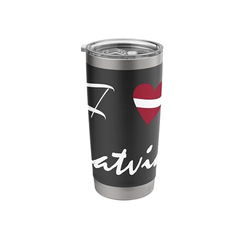 I Love Latvia, Latvia Flag, Latvia Travel, Latvia Stainless Steel Insulated Tumbler