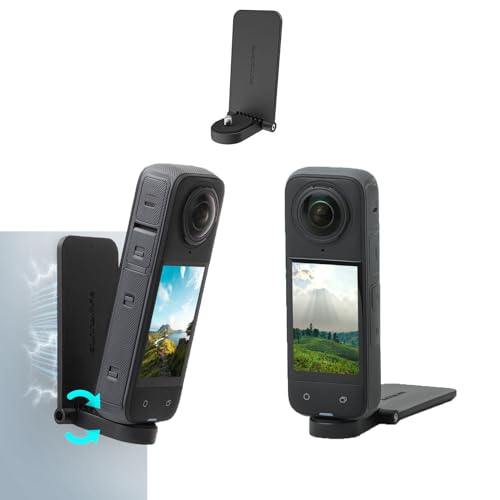 WOENJO Insta360 X4 Magnetic Mount Stand Compatible for Insta360 Camera, Magnet Steering Holder Bracket with 1/4 Screw for 360 Action Camera, Stand Base for Insta360 X4/X3/X/GO 3/GO 2/DJI Pocket 3
