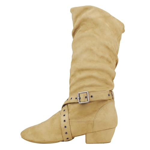 JOUNCING Women's Suede Sole Boots
