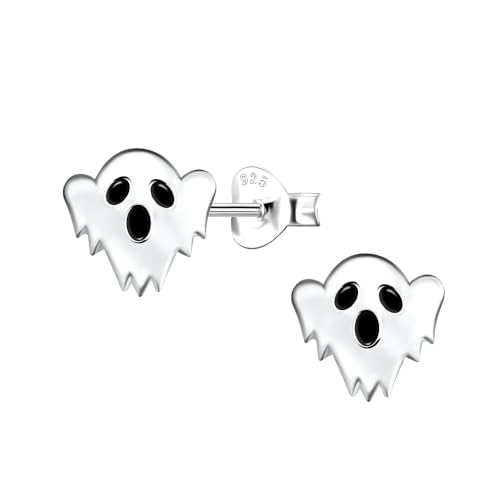 Ghost Earrings Studs - 925 Sterling Silver Halloween
