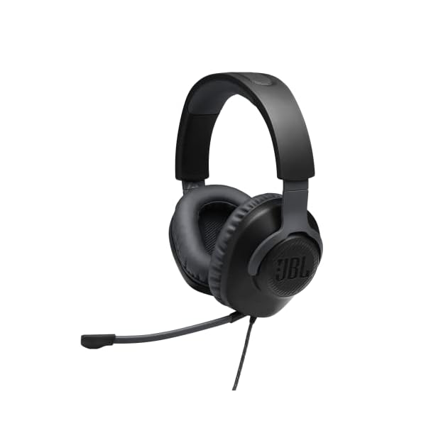 JBL Quantum 100 – Wired Over-Ear Gaming Headphones – Black, Large