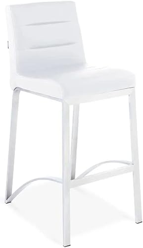 Miniatura 9 de Zuri Furniture Lynx Taburete de bar con base de metal, color verde azulado