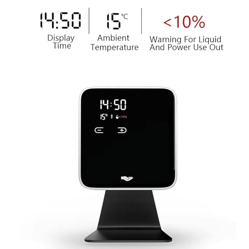 Dispensador automático de jabón, contenedor de líquido recargable por USB sin contacto con dispensación ajustable de 5 niveles para baño u hotel, montaje en pared/mesa