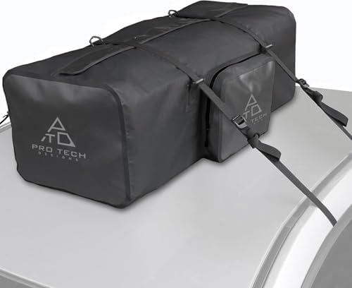 Image of 120 Liter Waterproof Duffle Bag for Car Top Travel, Attaches with or without Roof Rack, Black - 36 inchL x 16 inchW x 13 inchH