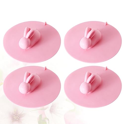 Tapones de Drenaje de Silicona Rosa para Bañera 4 piezas miniatura 6