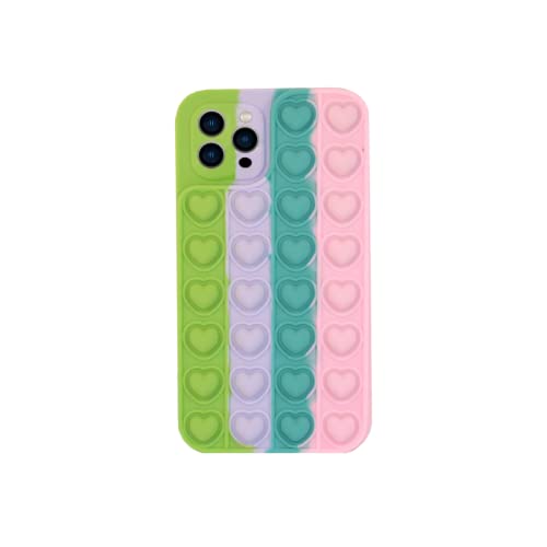 Millennium RK® Heart POP IT CASE Colorful Cover per iPhone 7/8/SE 2020 X/XS/XR iPhone (iPhone 12 Pro, 5)