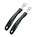 2 Pieces Grill Grate Lifter Stainless Steel Cooking Grid Lifter Gripper Picker Grill Grate Gripper Picker Barbecue Grid Lifter Gripper Picker Grate Lifter Gripper Picker with Plastic Handle, Black