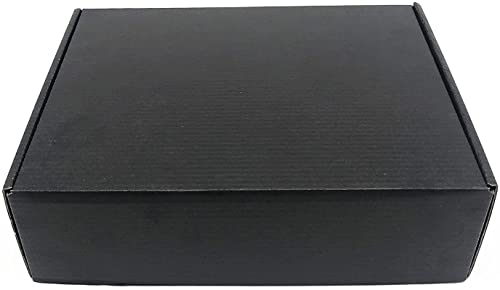 Image of Black Shipping Boxes 15.7x11.8x3.1 Inch Cardboard Storage Mailer Box 10Pack | Corrugated Cardboard Packaging Box Inside Size: 15.2 x 11.6 x 3 inch