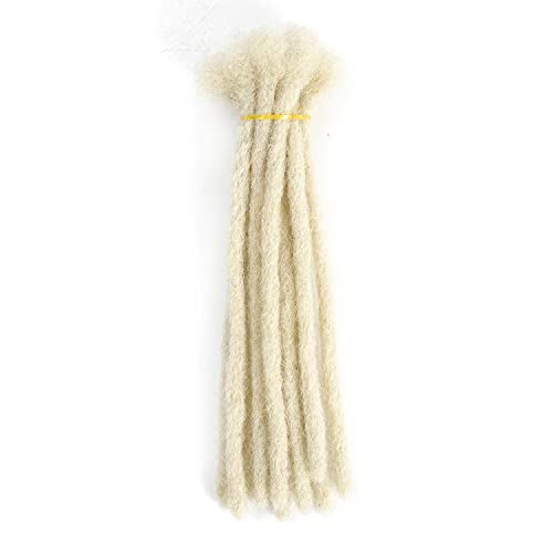 FREESHOW Dreadlock Extensions Human Hair 0.4cm Loc Extensions Human Hair Handmade Dreads Extensions (0.4cm 8", Color 613 10PCS)