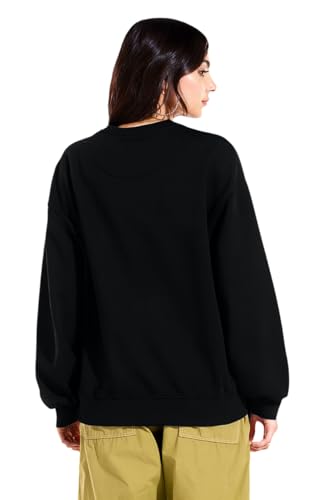Image of Women's Pure Cotton Winterwear Full Sleeve Crew Neck Oversized Sweatshirt