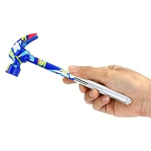 6 in 1 Multitool Hammer, All In One Screwdriver Hammer Tools Set with Screwdriver Anti-Slip Grip Handle Print Floral Hammer Screwdriver Tool Set Best Gift (Blue)