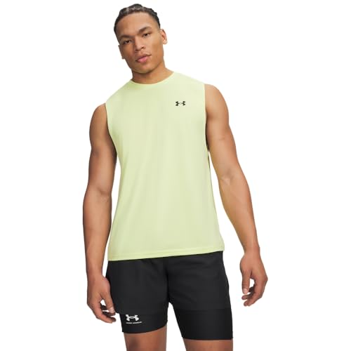 Under Armour Velocity Muscle Tanktop für Herren, (727) Sonic Yellow/Black, XL – Ansicht 1