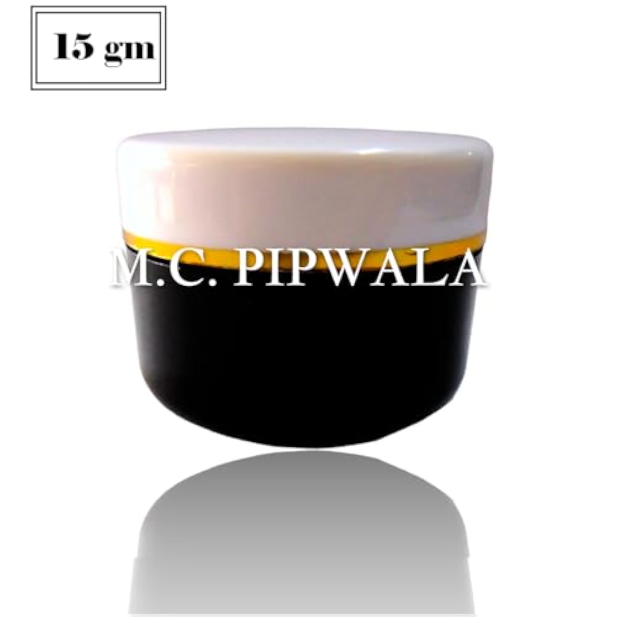 15 gm Round P.S. Black Container with Cap