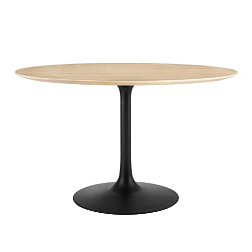 Image of Modway Lippa Dining Table, 48 inch, Black Natural