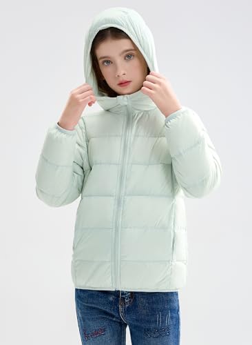 maoo garden Girls Super Lightweight Down Jacket Big Kids Fall Early Winter Water-Resistant Packable Coat3