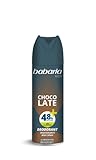 Babaria - Desodorante Body Spray Chocolate, Sin Aluminio, Contiene Aloe Vera, Hidrata y Perfuma, Apto para Todo Tipo de Pieles, Hombre, Vegano - 200 ml