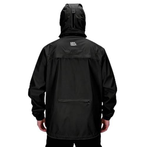 KEMIMOTO Fahrrad Regenjacke Herren 10.000mm Wasserdicht & 8.000g Atmungsaktiv Radjacke mit Patentierter 180 Rotations-Kapuze Doppelter Windleiste Packbare Regenbekleidung für MTB Rennrad Pendeln