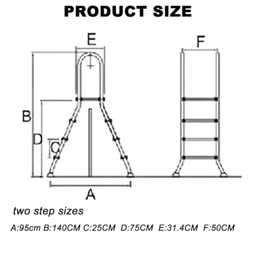 Escalera para piscina doble con 2 peldaños de acero inoxidable miniatura 7