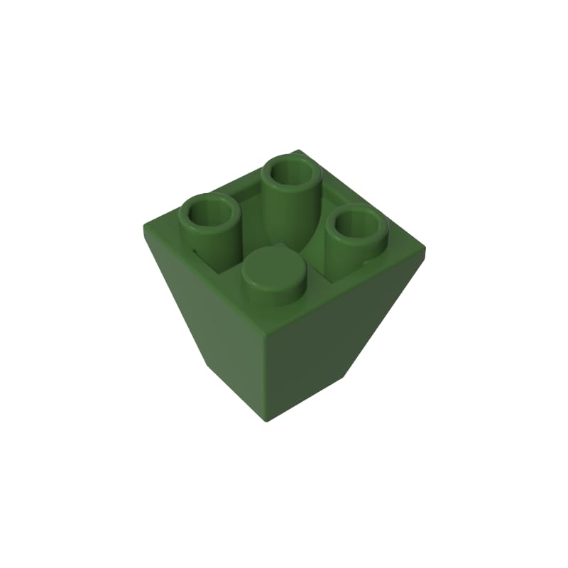 3676 Slope Brick 2x2 Corner Inverted Slope 50 Pieces GDS-1040 Compatible with Lego Building Blocks Color:Tarmac โ image 1
