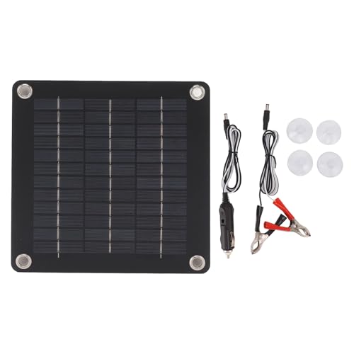 Panel Solar Para Batería De Coche, Cargador De Coche Solar | Kit De Carga De Mantenimiento Impermeable De 10W 12V - Mantenedor De Carga Seguro Para La Batería, De Alta Eficiencia Para