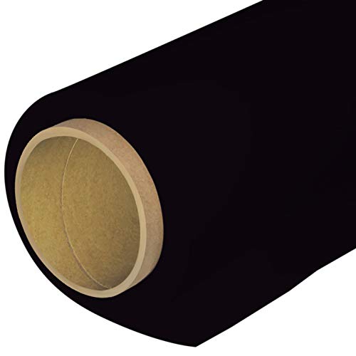HUAMEIZOOM Seamless Photography Background Paper Roll, Black Photo Paper Backdrop for Photography, Video and Streaming (107''x36' Jet)