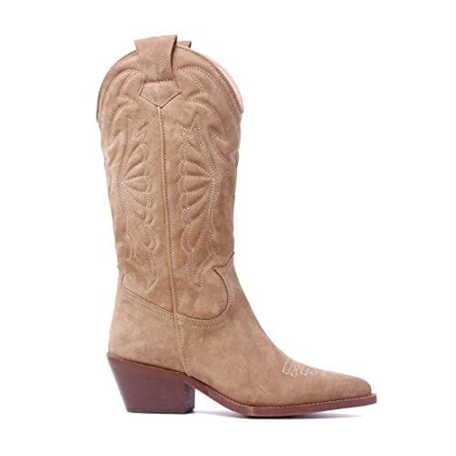 VAS BOOTS & SHOES   Bota Cowboy de Mujer Taupe GLO Arizona   41