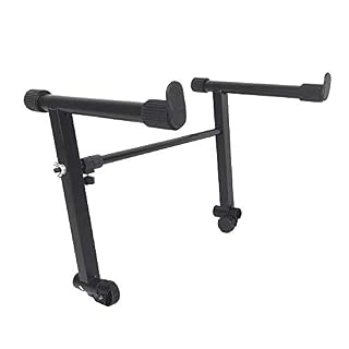 Fesjoy Support de piano électronique Riser – Support de clavier électronique – Universel – Style X – Réglable – Accessoire pour instrument de musique - Les Beatles, Paul McCartney, John Lennon, RIngo Starr, George Harrison