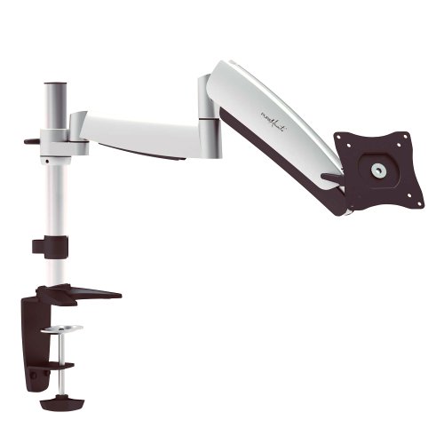 PureMounts PM-Office-DM-23C Soporte de Escritorio - Soporte Pie para Monitor, ultra movible, giratorio, inclinable, ajustable en altura, para televisores hasta 61cm / 24'' pulgadas / VESA 100