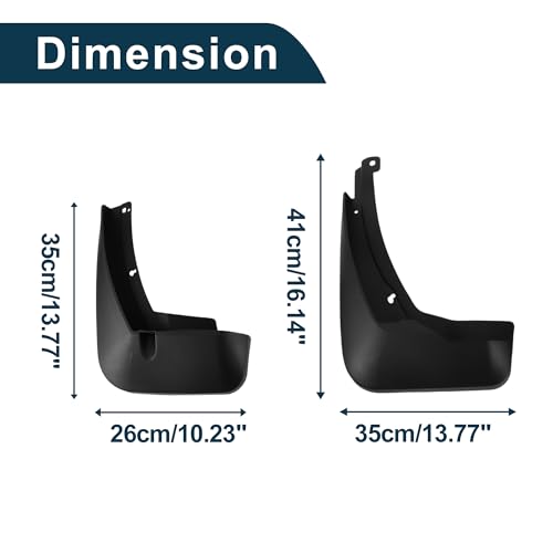 Image of Mud Flaps Splash Guards for Volkswagen Teramont /Teramont x 2019-2022 W /Mount Accessories Mud Guards Front and Rear 1 Set