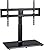 PERLESMITH Swivel Universal TV Stand for 37-80 inch LCD OLED Flat/Curved Screen TVs-Height Adjustable Table Top Center TV Stand with Wire Management, VESA 600x400mm up to 88lbs