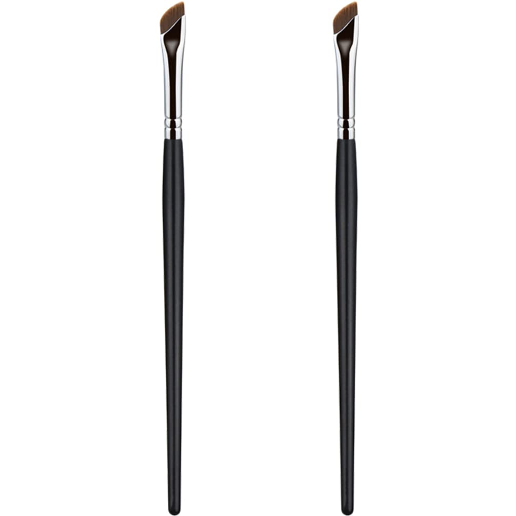 2pcs Eyebrow Brush Makeup Tool Makeup Brush Wand Eyeliner Brush Cosmetic Brush Angled Brow Brush Makeup Supplies Angled Eye Shadow Brush Flat Concealer Brush Angled Makeup Brush