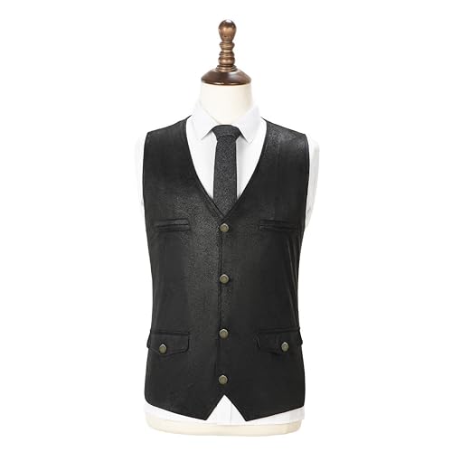 Men's Suede Leather Suit Vest Casual Western Cowboy Waistcoat Vests Vintage Slim Fit Jacket,XS-4XL3