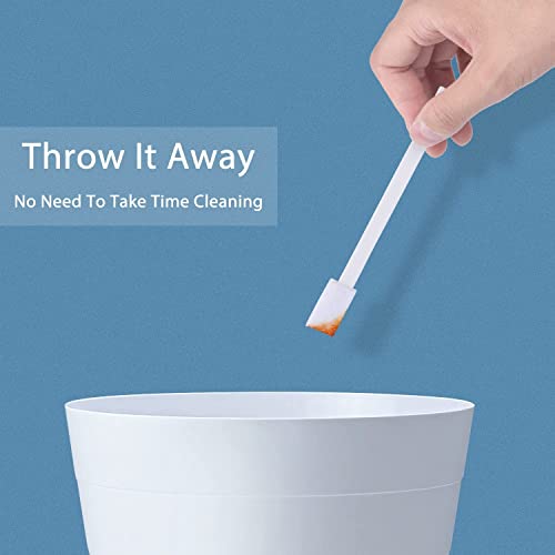 Image of Lumkew 60Pcs Crevice Cleaning Tools, Disposable Toilet Brush for Narrow Gaps, Small Cleaning Brushes for Small Spaces for Bathroom, Kitchen, Household