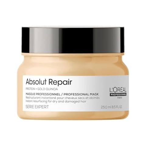 L'Oreal Professionnel Absolut Repair Hair Mask | Protein Hair Treatment | Repairs & Nourishes Dry, Damaged Hair | With Quinoa & Proteins | Adds Shine | Medium to Thick Hair Types Cover