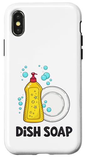 食器用洗剤と泡が特徴の楽しいデザイン スマホケース iPhone X/XS 用