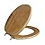 Comfort Seats C2B1R17CH Designer Solid Wood Toilet Seat with Chrome Hinges, Round, Oak