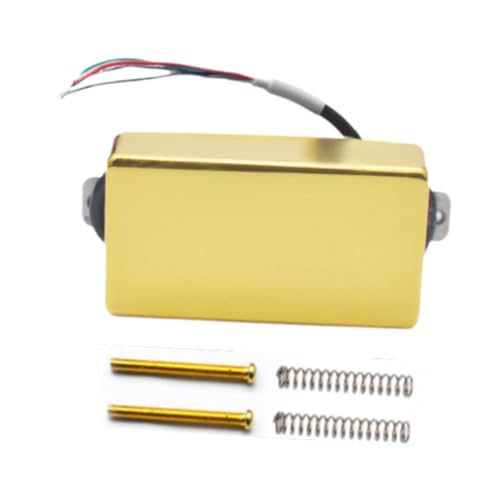 DeeRace エレキギターピックアップ ハムバッカーピックアップ LPエレキギター用 楽器パーツ 密閉型 取り付け簡単 ダブルコイルアクセサリー, ゴールドネック