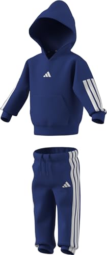 adidas Unisex Baby ESSENTIALS HOODED JOGGER, Royal Blue/White/White, 6-9 Months