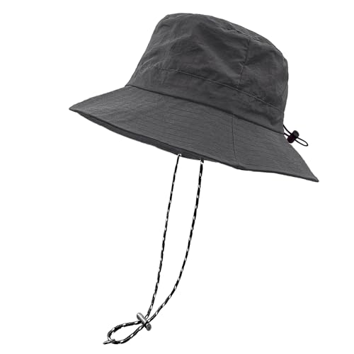 Image of woogwin Waterproof Bucket Rain Hat with Chin Strap Quick Dry Packable Boonie Sun Hat Safari Hat UV Protection