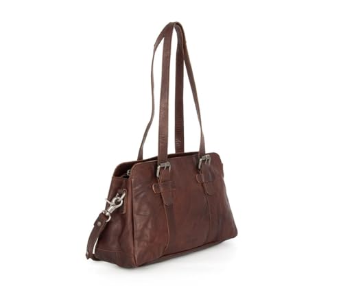 Spikes & Sparrow Leren Schoudertas – Oklahoma – Donkerbruin2