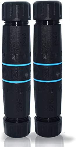 YoungPower RJ45 Network Coupler, Waterproof Ethernet Cable Connector Junction Box,Female to Female Panel Mount, Compatible CAT 6, CAT 6E,CAT 5, CAT 5E, M23 Ethernet LAN Cable Couple (Blue)