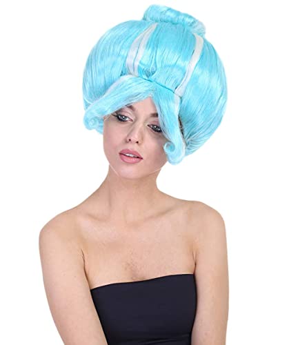 CYOIDAI Grandma Rosiepuff Wig, Blue/White Adult HW-1674