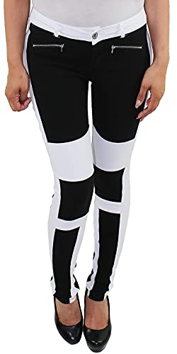 Legging skinny femme noir ajusté W38 extensible ne glisse pas