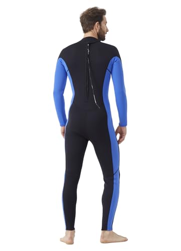 Image of Hevto Men Wetsuit 3 /2mm Neoprene Back Zipper for Surfing Diving | 16 Size Options with Regular Short and Tall Fits Wet Suit in Cold Water for Swimming Snorkeling Kayaking and SUP