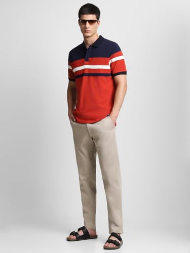 Image of Dennis Lingo - Men's Cotton Colorblocked Polo Regular Fit T-Shirt